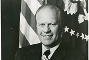 Retrato oficial de Gerarld Ford como presidente. 1976.